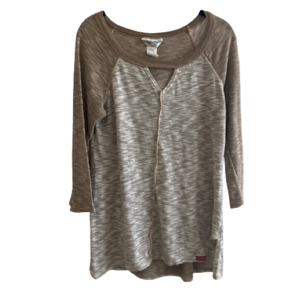 Hard Tail Forever 3/4 Length Sleeve Exposed Seam T-Shirt Fall Winter Loungewear